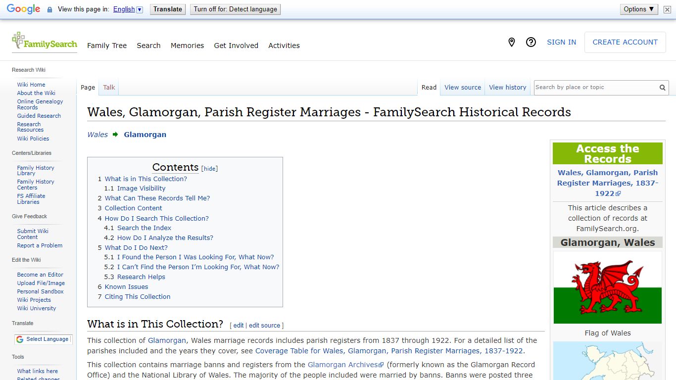 Wales, Glamorgan, Parish Register Marriages - FamilySearch